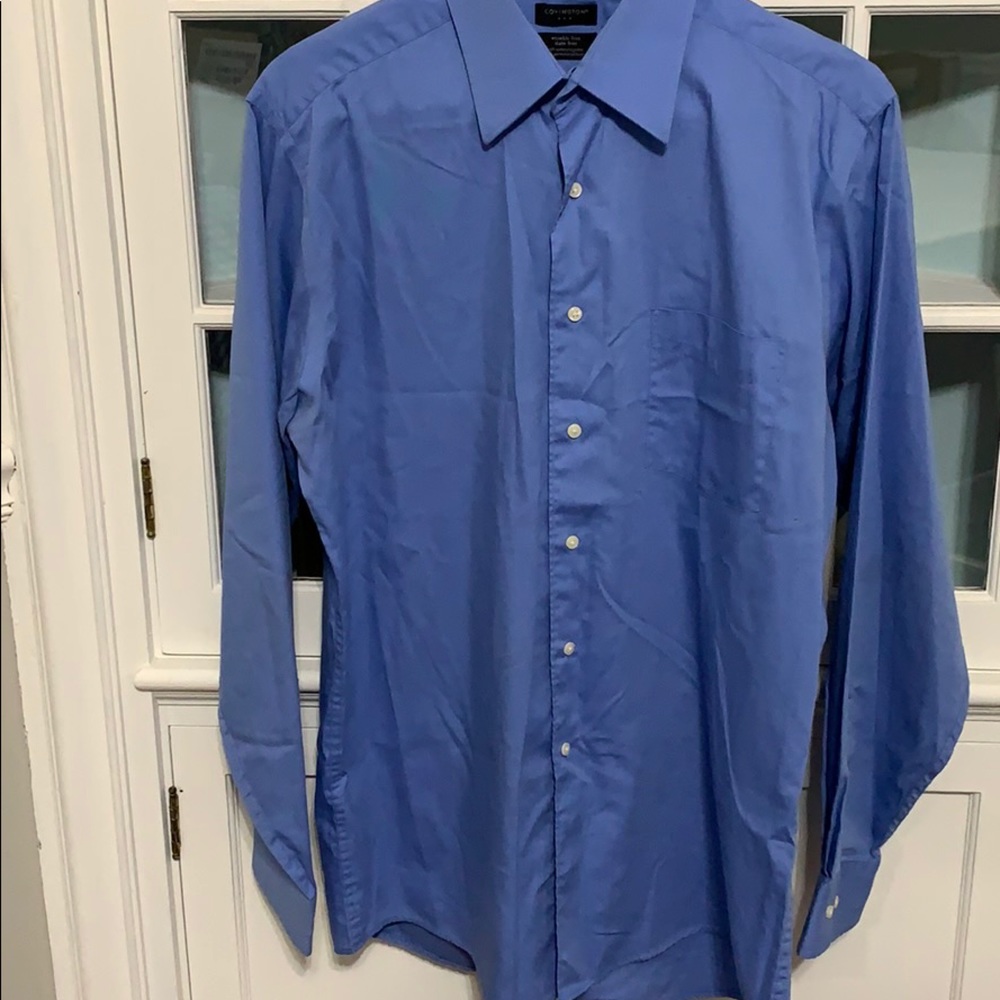 Covington Blue Dress Shirt- wrinkle/stain resist.